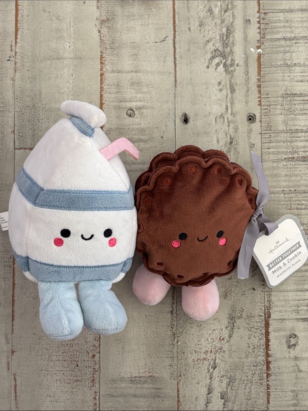 NWT Hallmark Better Together Milk & Cookie Magnetic Plush